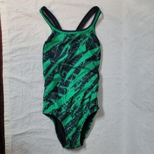 Dolfin XtraSleek Eco Women's Sliver DBX Back One Piece Swimsuit, Womens Size 26
